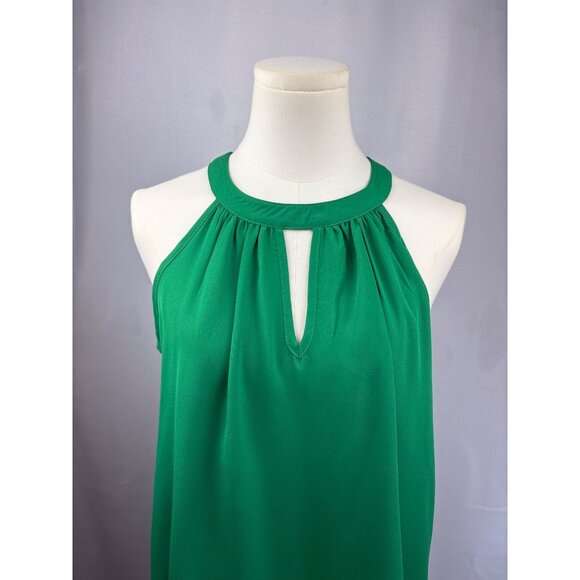 Papermoon Emerald Green Keyhole Halter Top Medium Petite - Picture 1 of 5